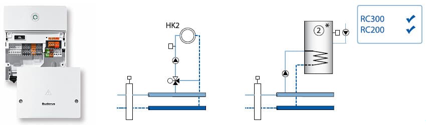 Схема работы модуля Buderus EMS plus MM100